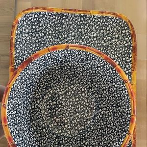 Zara home melamine salad bowl & tray! NWT!